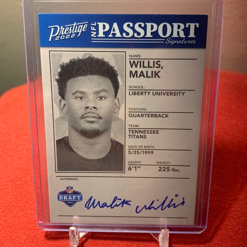 Malik Willis Rookie on Card Auto